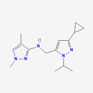 N-{[3-cyclopropyl-1-(propan-2-yl)-1H-pyrazol-5-yl]methyl}-1,4-dimethyl-1H-pyrazol-3-amine