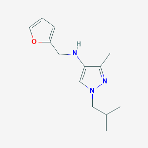 N-[(furan-2-yl)methyl]-3-methyl-1-(2-methylpropyl)-1H-pyrazol-4-amine