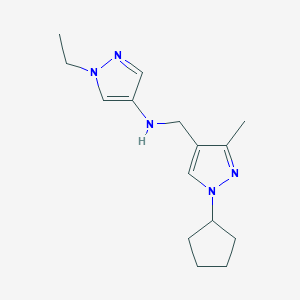 N-[(1-cyclopentyl-3-methyl-1H-pyrazol-4-yl)methyl]-1-ethyl-1H-pyrazol-4-amine