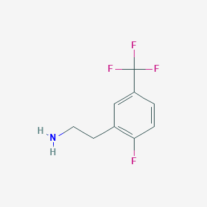 molecular formula C9H9F4N B11731979 2-(2-Fluoro-5-(trifluoromethyl)phenyl)ethanamine 