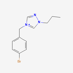 molecular formula C12H15BrN3+ B1173198 4-(4-bromobenzyl)-1-propyl-1H-1,2,4-triazol-4-ium 