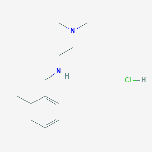 molecular formula C12H21ClN2 B11731995 [2-(Dimethylamino)ethyl][(2-methylphenyl)methyl]amine hydrochloride 