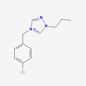 molecular formula C12H15ClN3+ B1173200 4-(4-chlorobenzyl)-1-propyl-1H-1,2,4-triazol-4-ium 