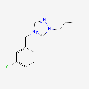 molecular formula C12H15ClN3+ B1173201 4-(3-chlorobenzyl)-1-propyl-1H-1,2,4-triazol-4-ium 
