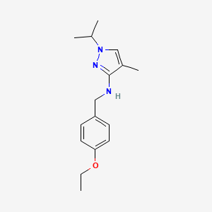 N-[(4-ethoxyphenyl)methyl]-4-methyl-1-(propan-2-yl)-1H-pyrazol-3-amine