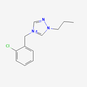 molecular formula C12H15ClN3+ B1173202 4-(2-chlorobenzyl)-1-propyl-1H-1,2,4-triazol-4-ium 