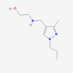 2-{[(3-methyl-1-propyl-1H-pyrazol-4-yl)methyl]amino}ethan-1-ol