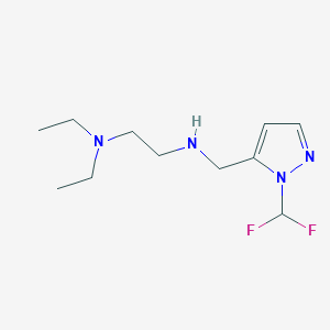 molecular formula C11H20F2N4 B11732040 [2-(diethylamino)ethyl]({[1-(difluoromethyl)-1H-pyrazol-5-yl]methyl})amine 