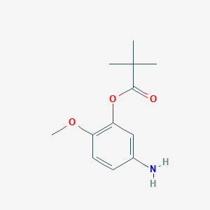 molecular formula C12H17NO3 B11732069 5-Amino-2-methoxyphenyl pivalate 