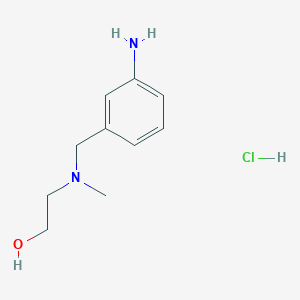 molecular formula C10H17ClN2O B11732074 2-{[(3-Aminophenyl)methyl](methyl)amino}ethan-1-ol hydrochloride 