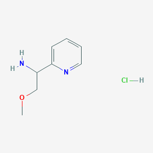 molecular formula C8H13ClN2O B11732077 2-Methoxy-1-(pyridin-2-yl)ethan-1-amine hydrochloride 