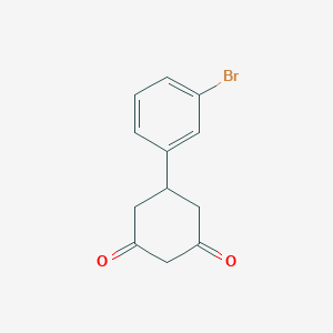 molecular formula C12H11BrO2 B117321 5-(3-Bromophenyl)cyclohexane-1,3-dione CAS No. 144128-71-2