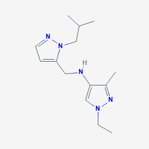 1-ethyl-3-methyl-N-{[1-(2-methylpropyl)-1H-pyrazol-5-yl]methyl}-1H-pyrazol-4-amine