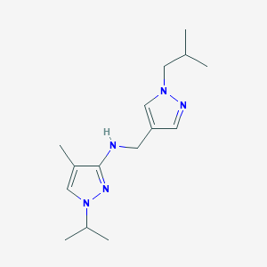 4-methyl-N-{[1-(2-methylpropyl)-1H-pyrazol-4-yl]methyl}-1-(propan-2-yl)-1H-pyrazol-3-amine