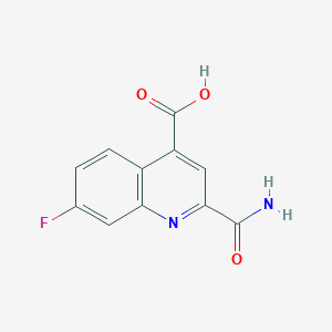 molecular formula C11H7FN2O3 B11732110 2-Carbamoyl-7-fluoroquinoline-4-carboxylic acid 