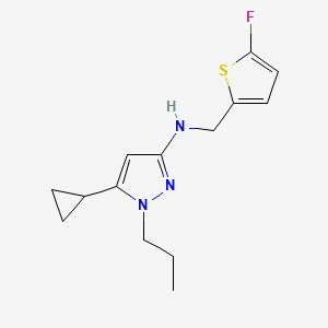 5-cyclopropyl-N-[(5-fluorothiophen-2-yl)methyl]-1-propyl-1H-pyrazol-3-amine