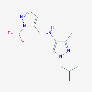 N-{[1-(difluoromethyl)-1H-pyrazol-5-yl]methyl}-3-methyl-1-(2-methylpropyl)-1H-pyrazol-4-amine