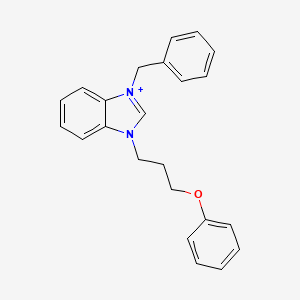 3-benzyl-1-(3-phenoxypropyl)-3H-benzimidazol-1-ium