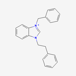 3-benzyl-1-(2-phenylethyl)-3H-benzimidazol-1-ium