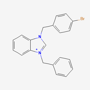 molecular formula C21H18BrN2+ B1173215 3-benzyl-1-(4-bromobenzyl)-3H-benzimidazol-1-ium 