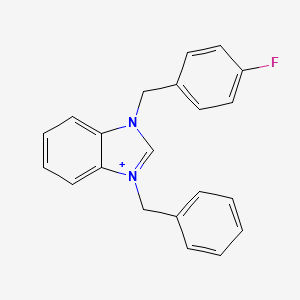 molecular formula C21H18FN2+ B1173216 3-benzyl-1-(4-fluorobenzyl)-3H-benzimidazol-1-ium 