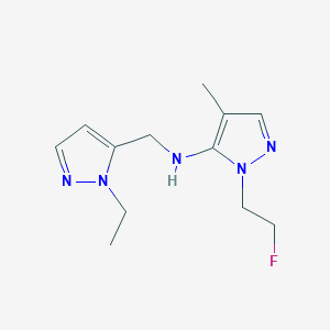 N-[(1-ethyl-1H-pyrazol-5-yl)methyl]-1-(2-fluoroethyl)-4-methyl-1H-pyrazol-5-amine