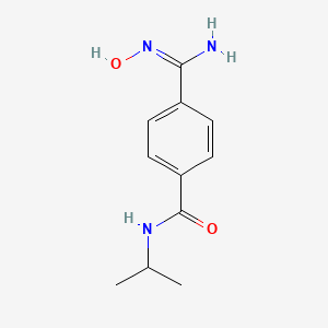 molecular formula C11H15N3O2 B11732168 4-[(Z)-N'-hydroxycarbamimidoyl]-N-(propan-2-yl)benzamide 