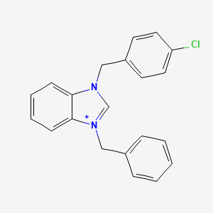 molecular formula C21H18ClN2+ B1173217 3-benzyl-1-(4-chlorobenzyl)-3H-benzimidazol-1-ium 