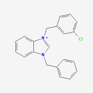 molecular formula C21H18ClN2+ B1173219 3-benzyl-1-(3-chlorobenzyl)-3H-benzimidazol-1-ium 