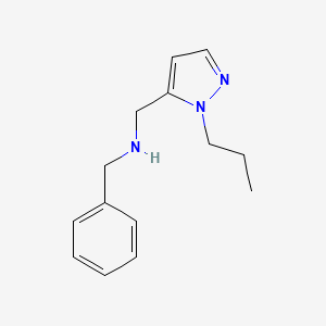 molecular formula C14H19N3 B11732194 benzyl[(1-propyl-1H-pyrazol-5-yl)methyl]amine 