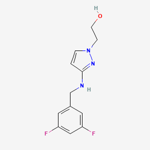 2-(3-{[(3,5-difluorophenyl)methyl]amino}-1H-pyrazol-1-yl)ethan-1-ol