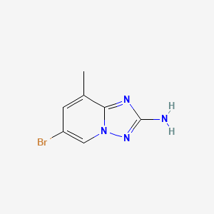 molecular formula C7H7BrN4 B11732214 2-Amino-6-bromo-8-methyl-[1,2,4]triazolo[1,5-a]pyridine 