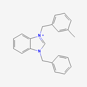 3-benzyl-1-(3-methylbenzyl)-3H-benzimidazol-1-ium