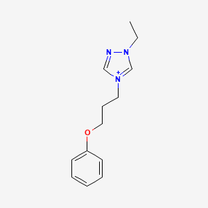 molecular formula C13H18N3O+ B1173224 1-ethyl-4-(3-phenoxypropyl)-1H-1,2,4-triazol-4-ium 