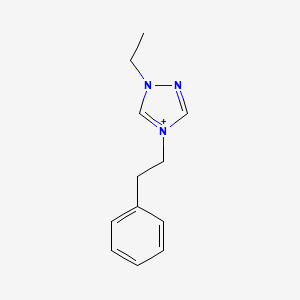 1-ethyl-4-(2-phenylethyl)-1H-1,2,4-triazol-4-ium