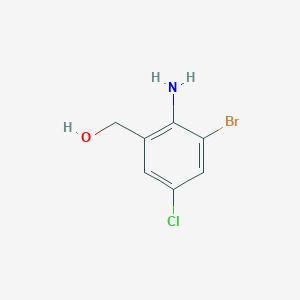 molecular formula C7H7BrClNO B11732320 2-Amino-3-bromo-5-chlorobenzyl Alcohol 