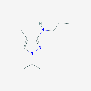 molecular formula C10H19N3 B11732423 4-methyl-1-(propan-2-yl)-N-propyl-1H-pyrazol-3-amine 