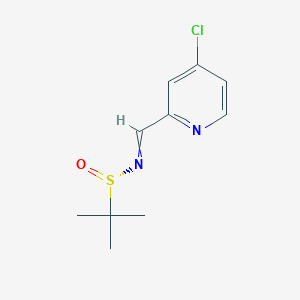 (S,E)-N-((4-Chloropyridin-2-yl)methylene)-2-methylpropane-2-sulfinamide