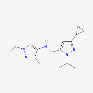 N-{[3-cyclopropyl-1-(propan-2-yl)-1H-pyrazol-5-yl]methyl}-1-ethyl-3-methyl-1H-pyrazol-4-amine