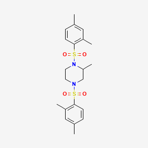 molecular formula C21H28N2O4S2 B1173247 1,4-Bis(2,4-dimethylbenzenesulfonyl)-2-methylpiperazine 