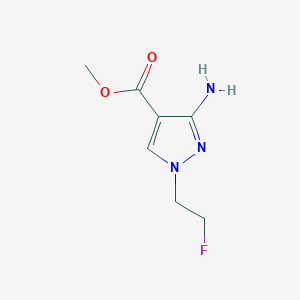 molecular formula C7H10FN3O2 B11732491 Methyl 3-amino-1-(2-fluoroethyl)-1H-pyrazole-4-carboxylate 