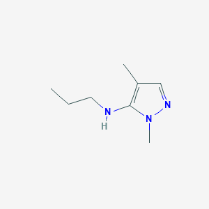 molecular formula C8H15N3 B11732510 1,4-dimethyl-N-propyl-1H-pyrazol-5-amine CAS No. 1856060-95-1