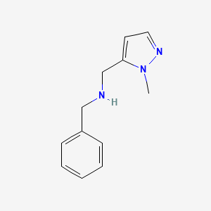 molecular formula C12H15N3 B11732528 benzyl[(1-methyl-1H-pyrazol-5-yl)methyl]amine 