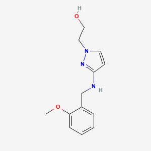 2-(3-{[(2-methoxyphenyl)methyl]amino}-1H-pyrazol-1-yl)ethan-1-ol