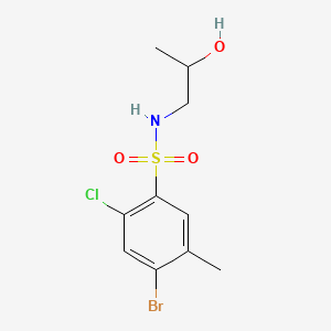 4-bromo-2-chloro-N-(2-hydroxypropyl)-5-methylbenzenesulfonamide