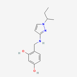 4-({[1-(butan-2-yl)-1H-pyrazol-3-yl]amino}methyl)benzene-1,3-diol