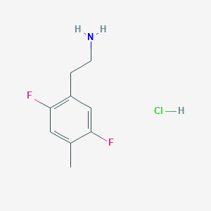 molecular formula C9H12ClF2N B11732576 2-(2,5-Difluoro-4-methylphenyl)ethan-1-amine hydrochloride 