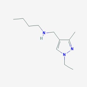 molecular formula C11H21N3 B11732604 butyl[(1-ethyl-3-methyl-1H-pyrazol-4-yl)methyl]amine 