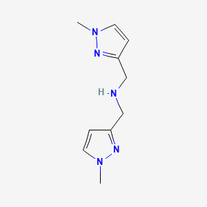 molecular formula C10H15N5 B11732606 bis[(1-methyl-1H-pyrazol-3-yl)methyl]amine 