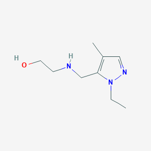 2-{[(1-ethyl-4-methyl-1H-pyrazol-5-yl)methyl]amino}ethan-1-ol